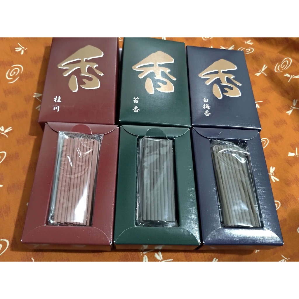 京都香彩堂 八彩試香組日本線香紅葉香あかね茜 いろは伊呂波 おやぎ青柳桂川 苔香 白梅香 海底之光松島香 蝦皮購物
