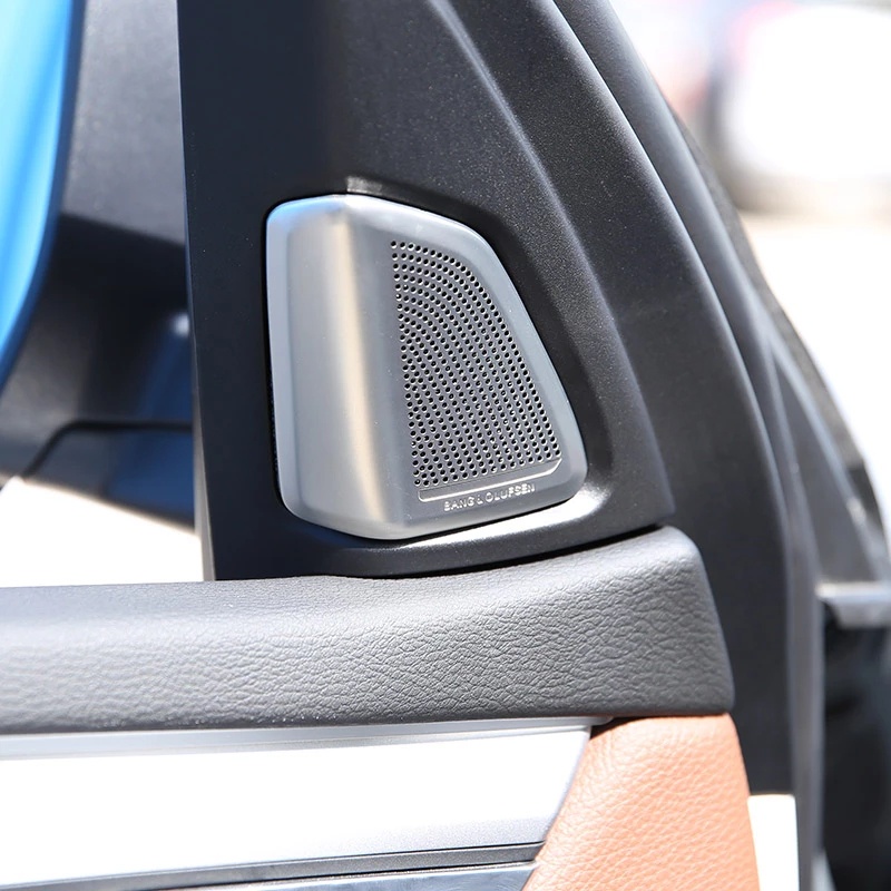 BMW 適用於寶馬 X5 F15 2014-2018 汽車造型不銹鋼汽車音頻揚聲器推特器蓋飾板貼紙汽車配件