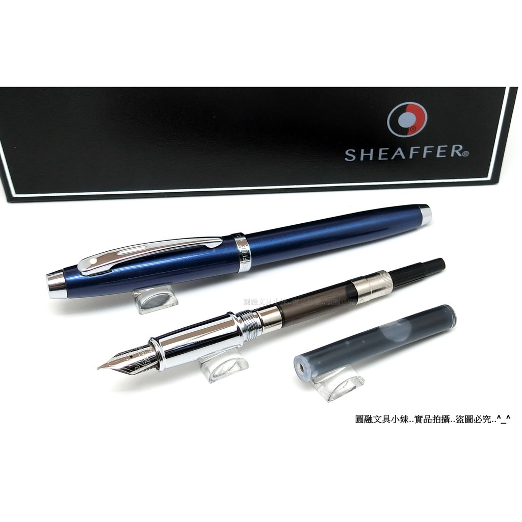 【圓融文具小妹】 SHEAFFER 西華 100系列 藍亮漆 鋼筆 M尖 E0933953 9339 $1800