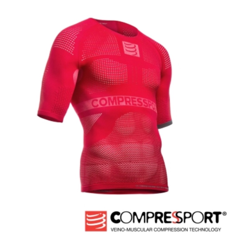 瑞士Compressport運動－ON-OFF呼吸機能壓縮衣 (短袖/全紅)