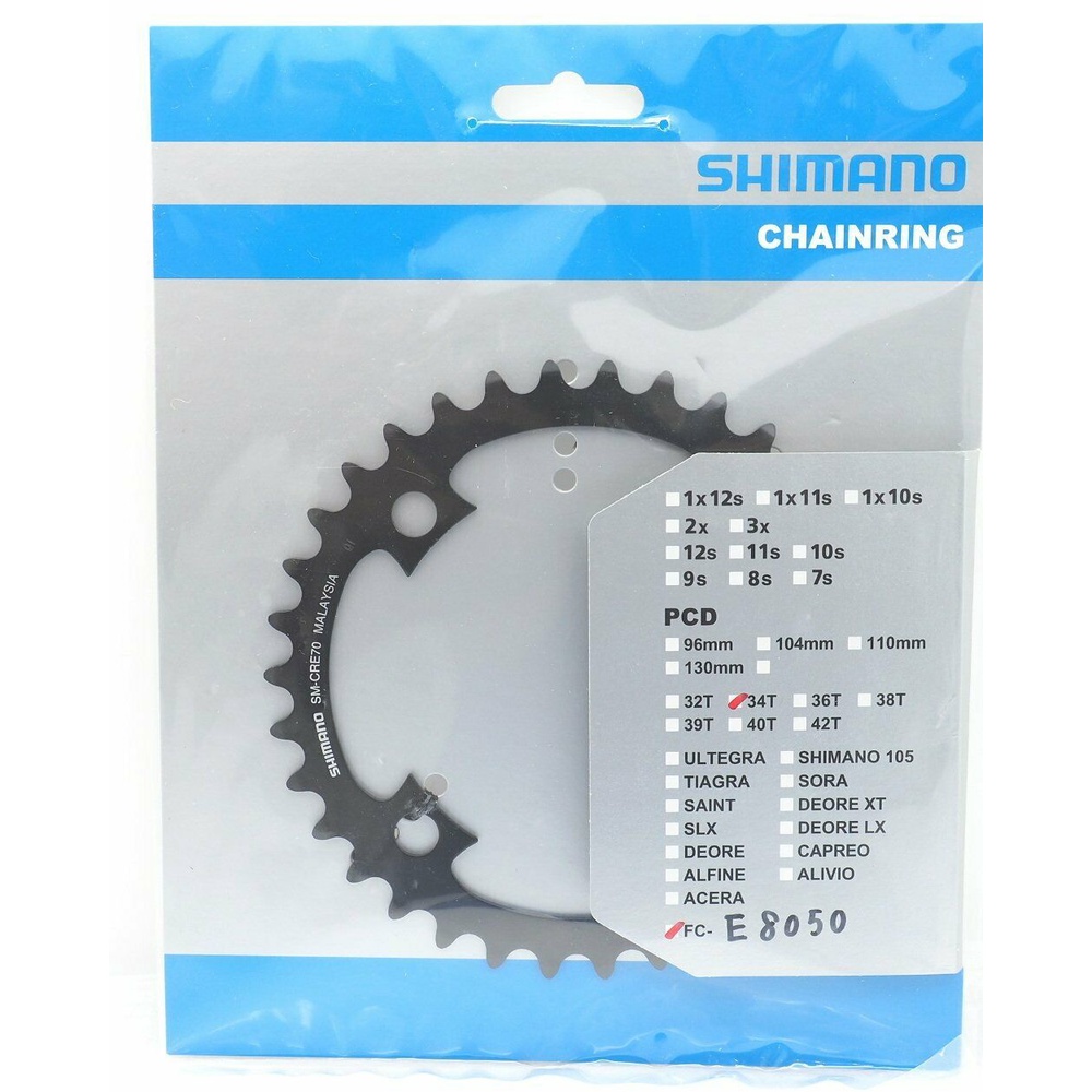 Shimano STePS SM-CRE70-B 34T齒片，E-MTB 9/10/11速 FC-E8050/E8000