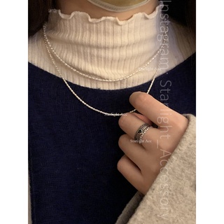 《Starlight Accessory》S925 極簡 麻花純銀項鍊 軟鍊 純銀項鍊 另有同款手鍊 45公分純銀項鍊