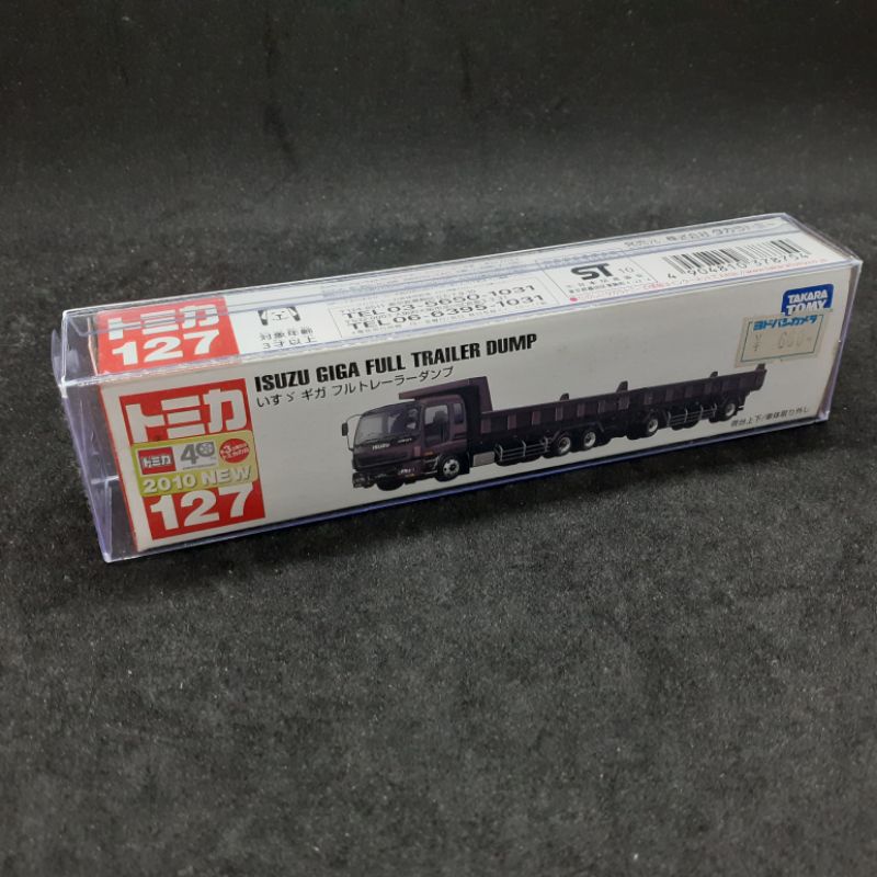 Tomica 絕版No.127 Isuzi GIGA, 罕有40週年新車貼! 贈送厚膠盒+茶包袋。