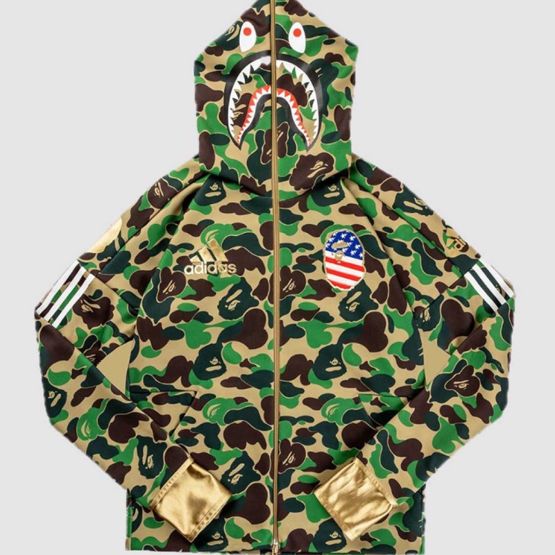 adidas x bape shark hoodie