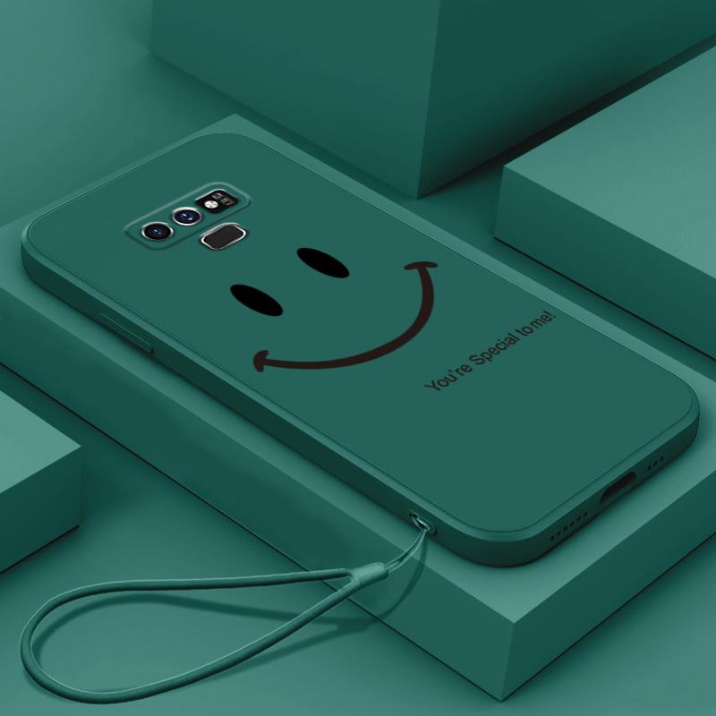 SAMSUNG 外殼三星note9手機殼軟殼矽膠新設計可愛微笑表情case