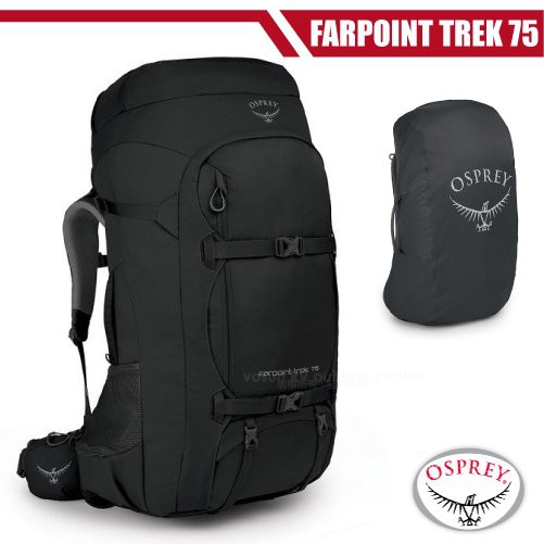【美國 OSPREY】附防雨套》Farpoint Trek Pack 75 自助旅行徒步健行登山背包.行李箱