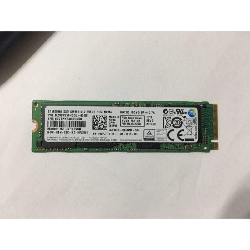三星 SM951 256GB M.2 NVME SSD
