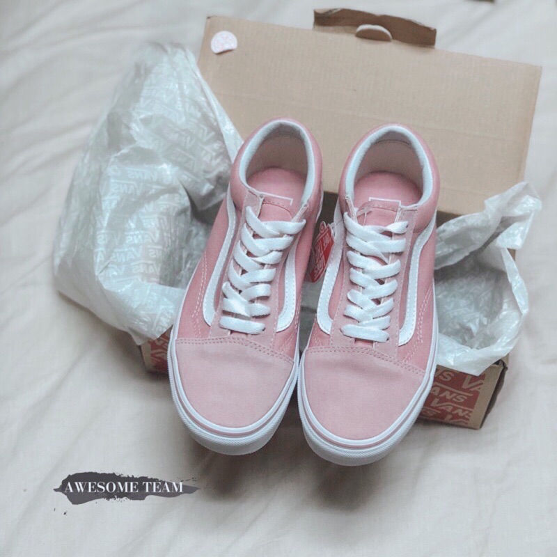現貨出清價🌟VANS FOLDER Old Skool PINK 71010501 粉紅色 韓國限定 帆布鞋 懶人鞋