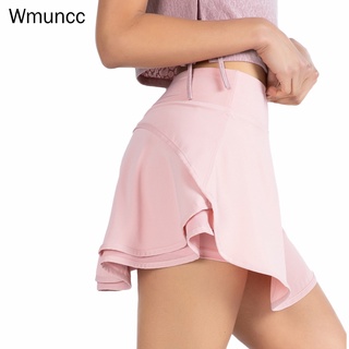 Wmuncc 運動褲女遮臀防眩光透氣半身網球裙跑步健身短褲