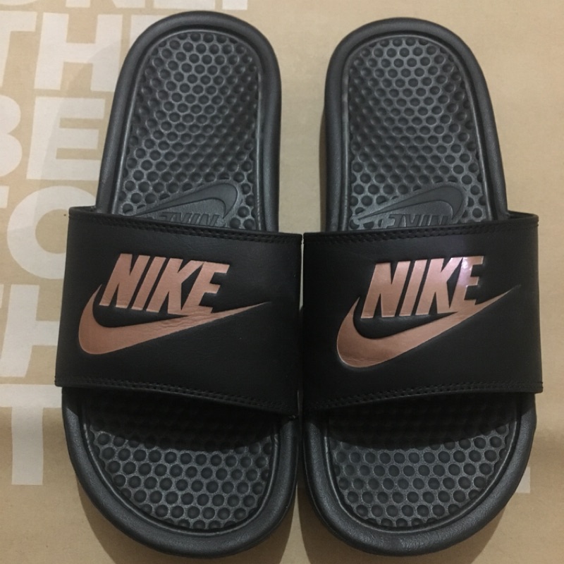 Nike 玫瑰金拖鞋 9成新 US7/24cm
