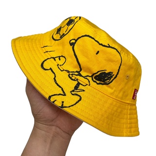 [稀有品] Levi's x Snoopy 李維斯 史努比聯名款 蛋黃+白色雙面戴 日本限定大LOGO漁夫帽 多尺寸