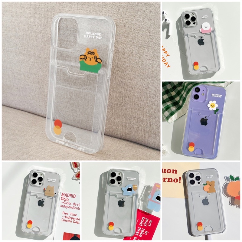 現貨 momocase &amp; kikiluv 手機殼 透明卡夾殼 card pocket jelly case