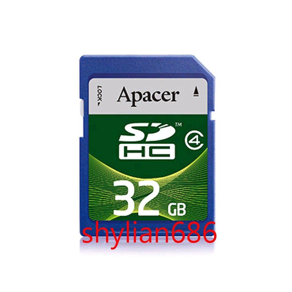 for qoo1791下標  Apacer 宇瞻 32GB SDHC  Class4  記憶卡 (大卡 示意圖為藍色 實際為黑色) 相機專用