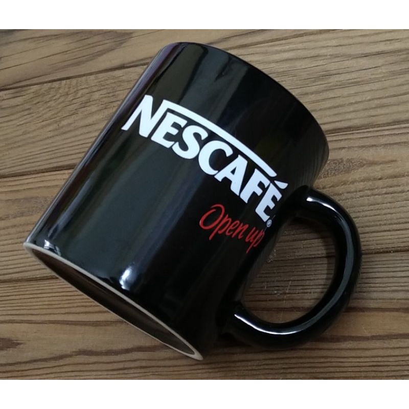 早期懷舊經典收藏 Nescafe 雀巢咖啡杯約325ml / 雀巢馬克杯/雙面logo圖案/雀巢陶磁杯