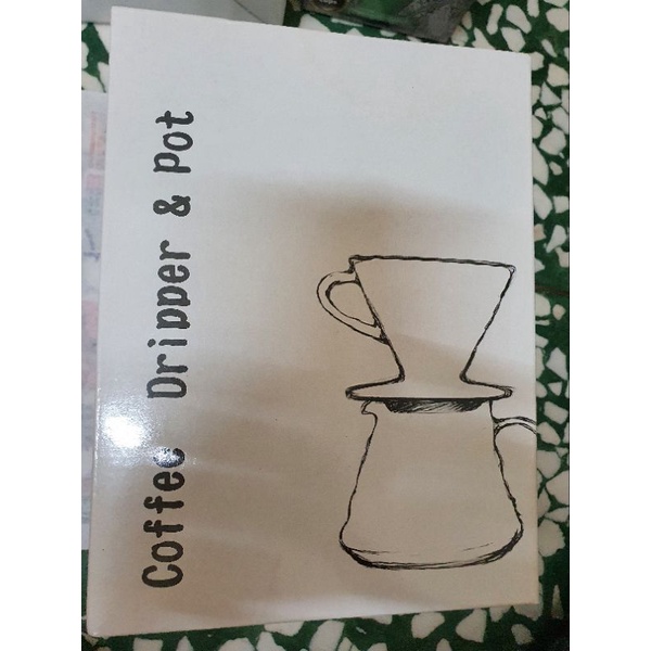 Balzano陶瓷手沖咖啡套組 - 義大利 Balzano 花瓣錐形濾杯+ HARIO 玻璃咖啡壺+日本製濾紙100張
