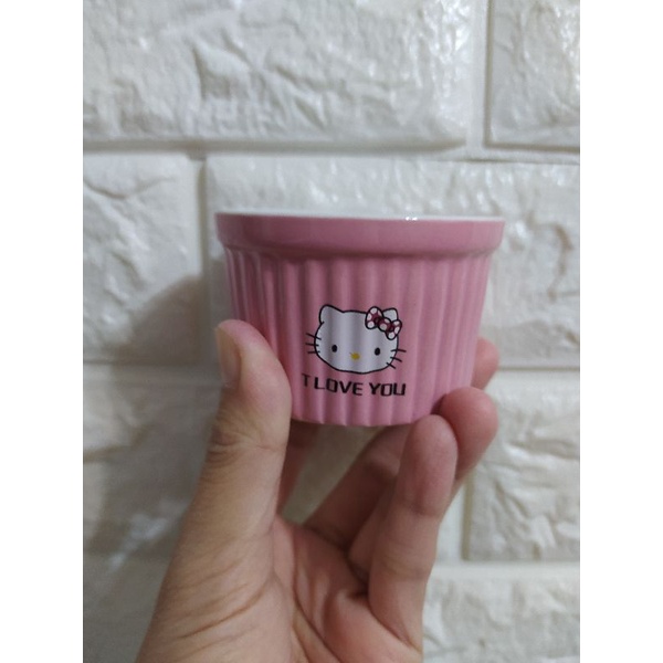 全新商品-kitty陶瓷烤布丁杯（大+小）