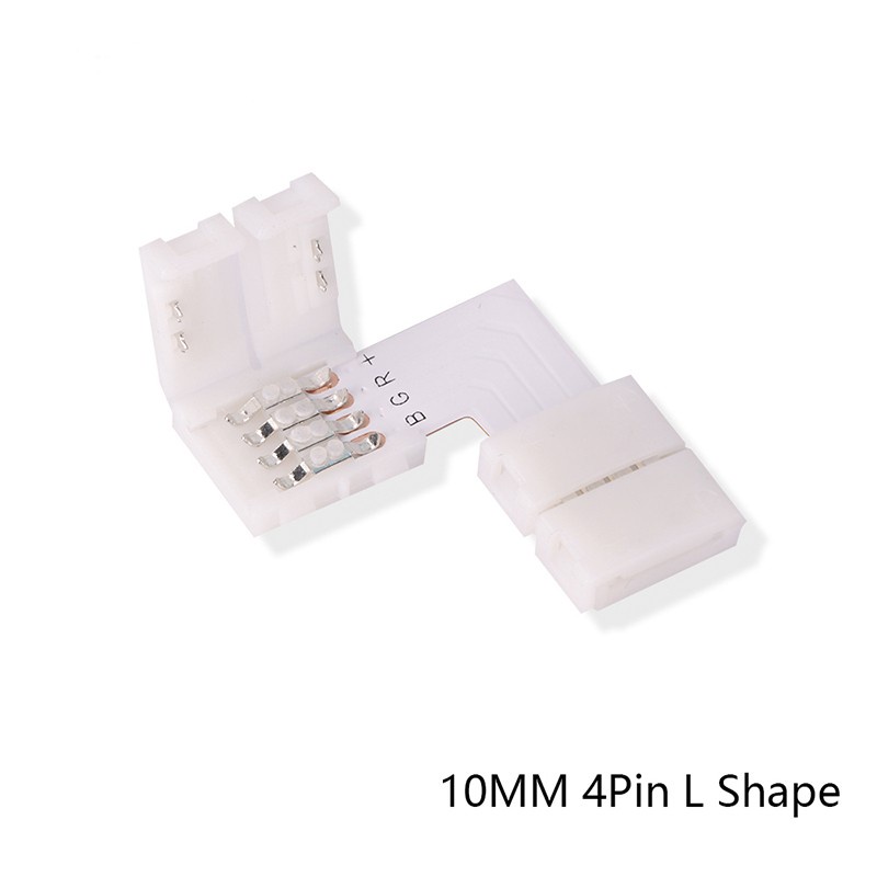 優質 8 毫米 10 毫米連接器 4 針 L 形 PCB 無焊連接器條連接器,用於 Led 燈條