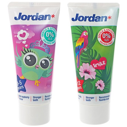 挪威 Jordan 清新水果味兒童牙膏(50ml)【小三美日】圖案隨機出貨 D071519
