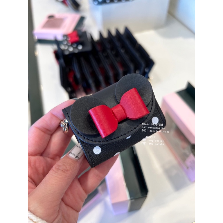 咩兒美國代購🌈Kate Spade x Disney 迪士尼聯名款 米妮 立體蝴蝶結 airpods pro 收納包吊飾