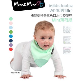 4個月-3歲適用【紐西蘭 Mum 2 Mum】機能型神奇三角口水巾咬咬兜 (薄荷綠)