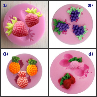 櫻桃 菠蘿 草莓 葡萄 巧克力蛋糕矽膠模具 翻糖模 西點制作工具
