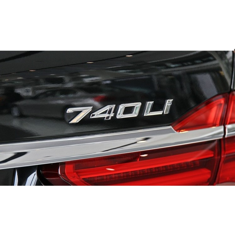 圓夢工廠 BMW F01 F02 F03 F04 740LI 超質感改裝後車箱鍍鉻字貼 同原廠款式 字體高度2cm