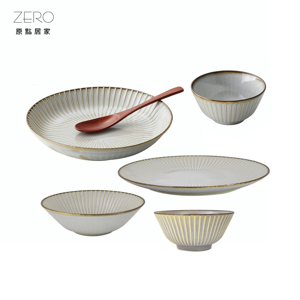 日本製 簡約十草紋系列餐具 M-MODE 美濃燒  飯碗 湯碗 湯盤 深盤 平盤