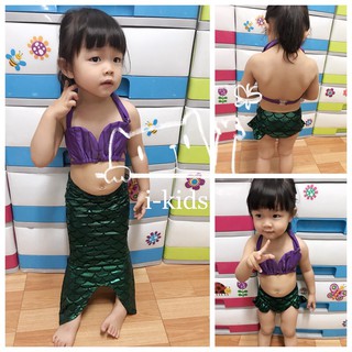 i-kids🌼臺灣 現貨🌼 美人魚 四件套 泳裝 泳衣 拍照 女童 兒童 90 100 110 120 130