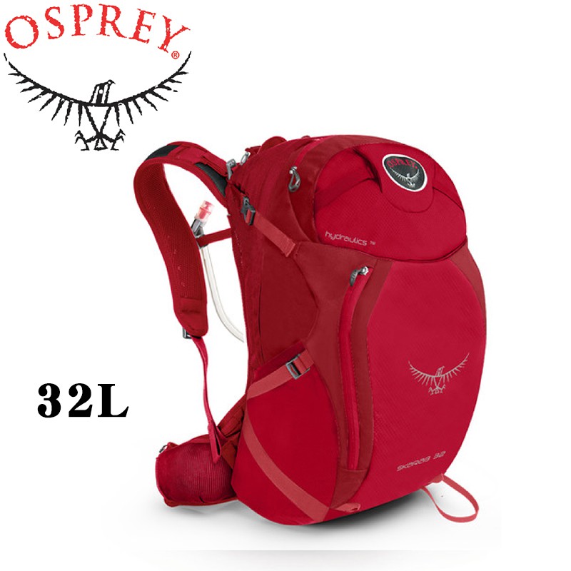 【OSPREY 美國 SKARAB 32L 男款 火海紅 登山背包】SKARAB 32/登山包/登山/露營/悠遊山水