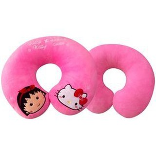 出清特價現貨正版 Hello kitty& 小丸子 U型頸枕 頸枕