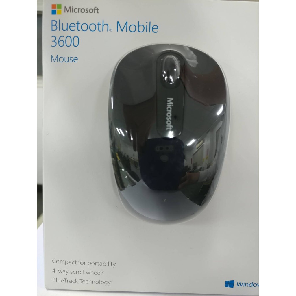 Microsoft 微軟 Bluetooth 藍芽行動滑鼠 3600 黑 無線 電腦滑鼠 全新未拆