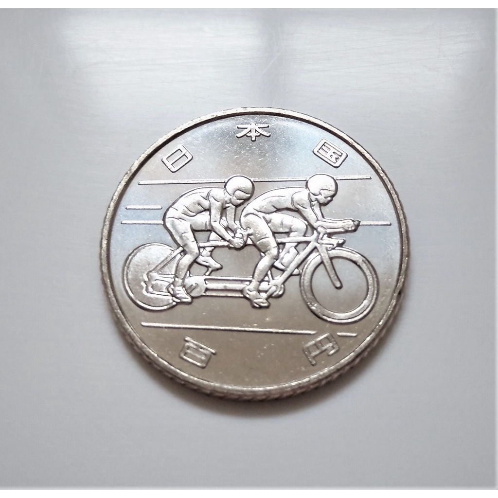 2020 年 日本 国 令和2年 百円  奧運 自行車 紀念幣 100元 Yen 錢幣