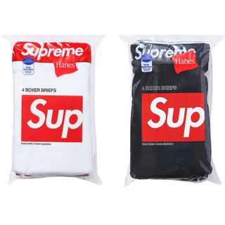 【HOMIEZ】SUPREME HANES BOXER BRIEF【SUPT045】內褲 黑 白 拆售 單件 4入
