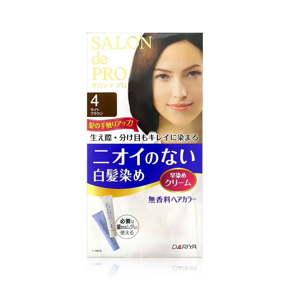 日本DARIYA 塔莉雅 SALON de PRO 沙龍級染髮劑-4號亮澤棕