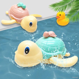 新款┇◆寶寶洗澡玩具嬰兒游水龜兒童小黃鴨上鍊發條戲水游泳抖音同款烏龜