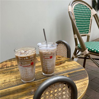 Ohaya丨ins博主咖啡店 玻璃杯 drink list網紅玻璃杯咖啡杯果汁牛奶杯