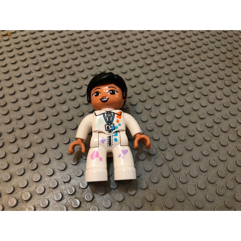 【點點小豆】lego 樂高 積木 DUPLO 得寶 人偶 工程人員  女生 一個  如圖！