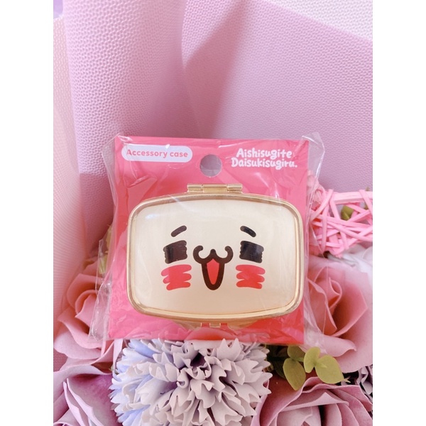 igarashi yuri/ Love mode 貓貓熊熊 日本正版 小飾品盒 大臉貓貓款 內含小鏡子