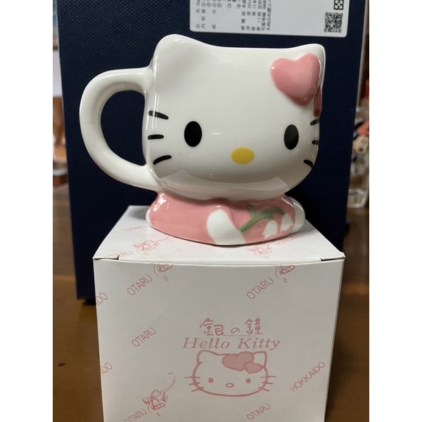 日本北海道限定 銀之鐘hello kitty espresso 馬克杯