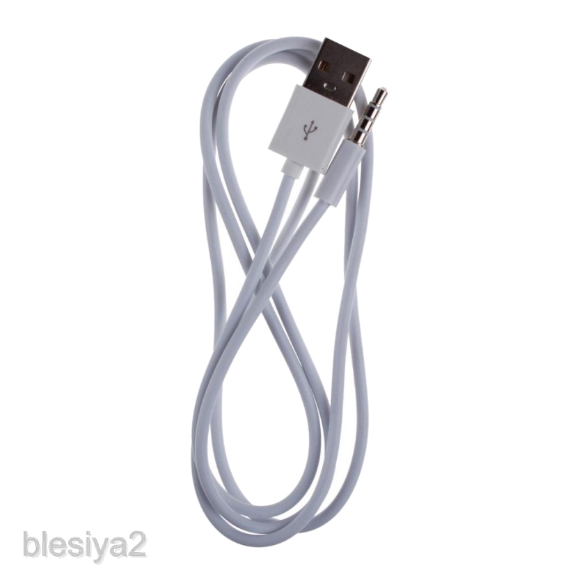 [blesiyaedMY] Usb 數據線 3.5mm 公頭用於 AUX 音頻插孔轉 USB 2.0 公頭轉換器電纜線