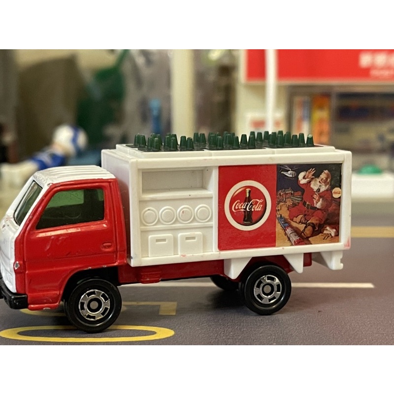 Tomica NO.105 舊藍標 COCA-COLA ROUTE TRUCK 可口可樂 可樂 飲料 運輸 車 白車