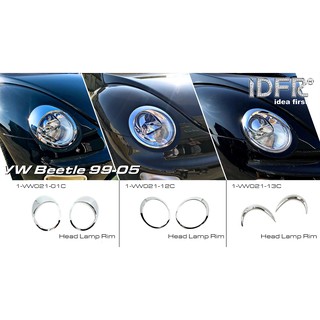 IDFR-ODE 汽車精品 VW 福斯 99-05 Beetle 金龜車 鍍鉻前燈框 裝飾框 mit