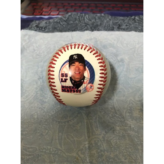 MLB 美國職棒 紐約洋基隊 松井秀喜 紀念球 LOGO球 肖像球 二手舊物 意者下標