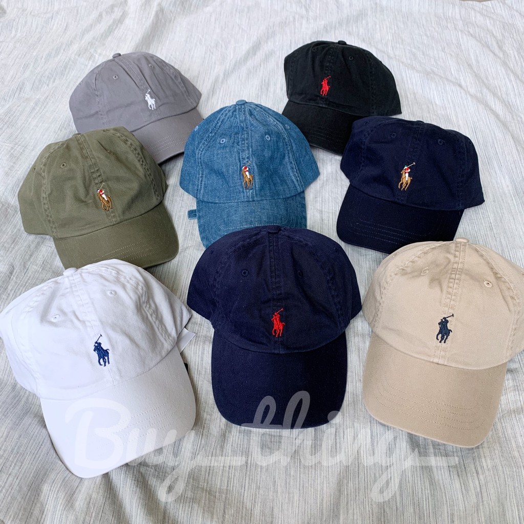 （小百姓美國正品代購）Polo Ralph Lauren 小馬刺繡LOGO老帽 棒球帽 牛仔 墨綠 卡其 灰 白黑深藍色