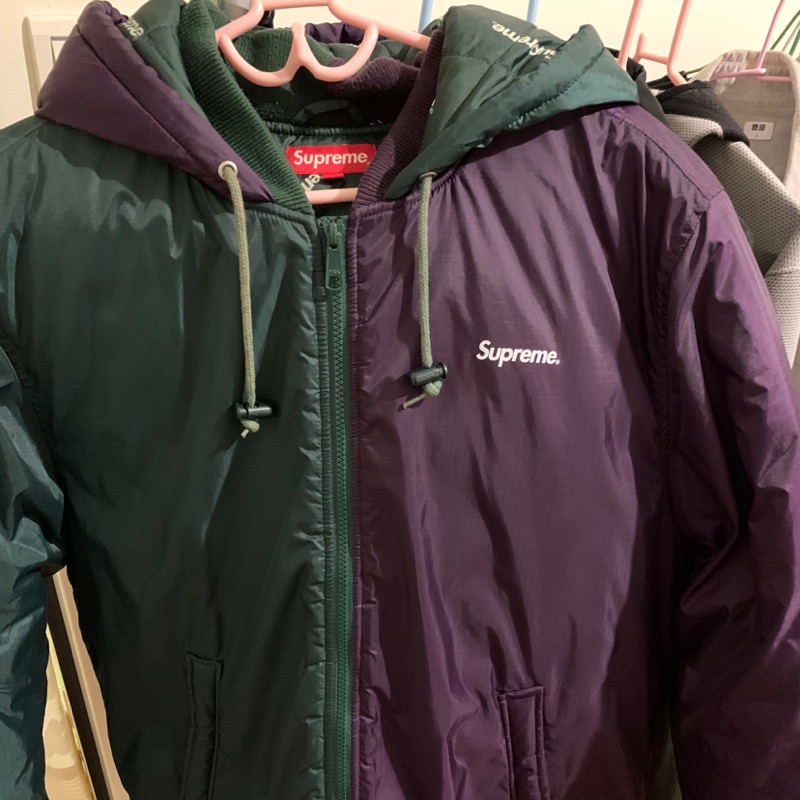 supreme 2 tone hooded sideline jacket