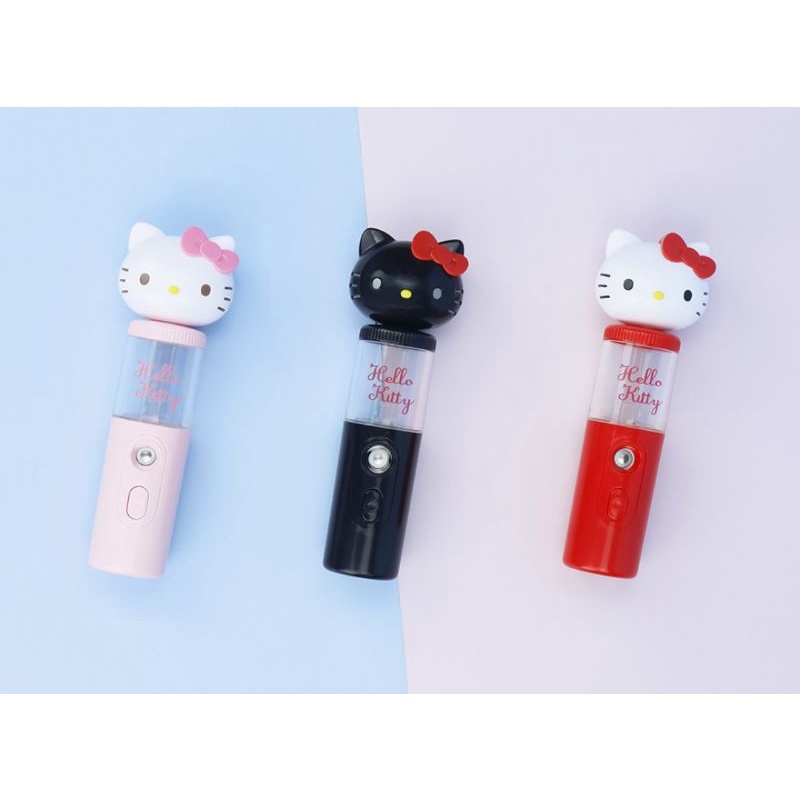 現貨7-11「Hello Kitty造型隨身噴霧儀」！紅、黑、粉三色選，Kitty大頭造型超Q（黑色款）