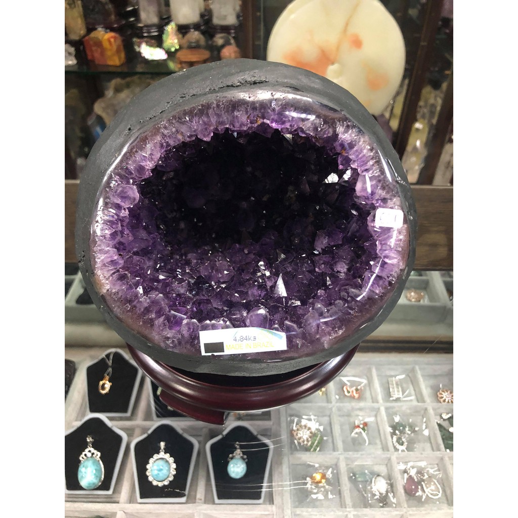 頂級esp烏拉圭紫鈦小晶洞擺件 蝦皮購物