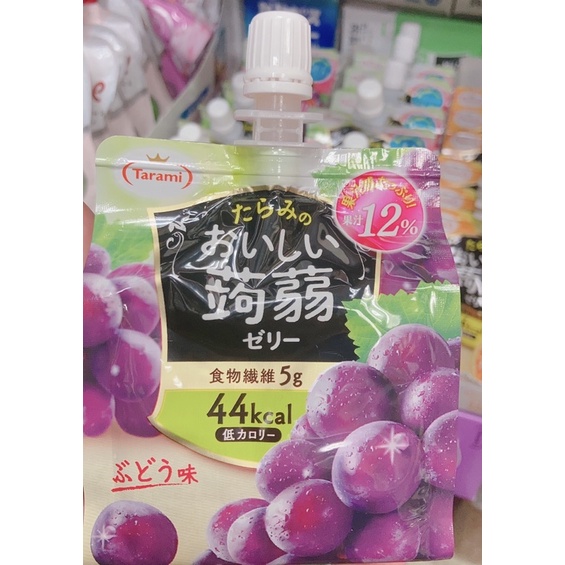 【亞菈小舖】日本零食 Tarami 達樂美 低卡蒟蒻果凍果汁口味 葡萄 白桃 蘋果 150g【優】