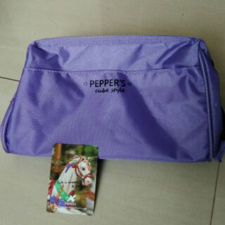藍花紫魚口收納包Pepper‘s品牌