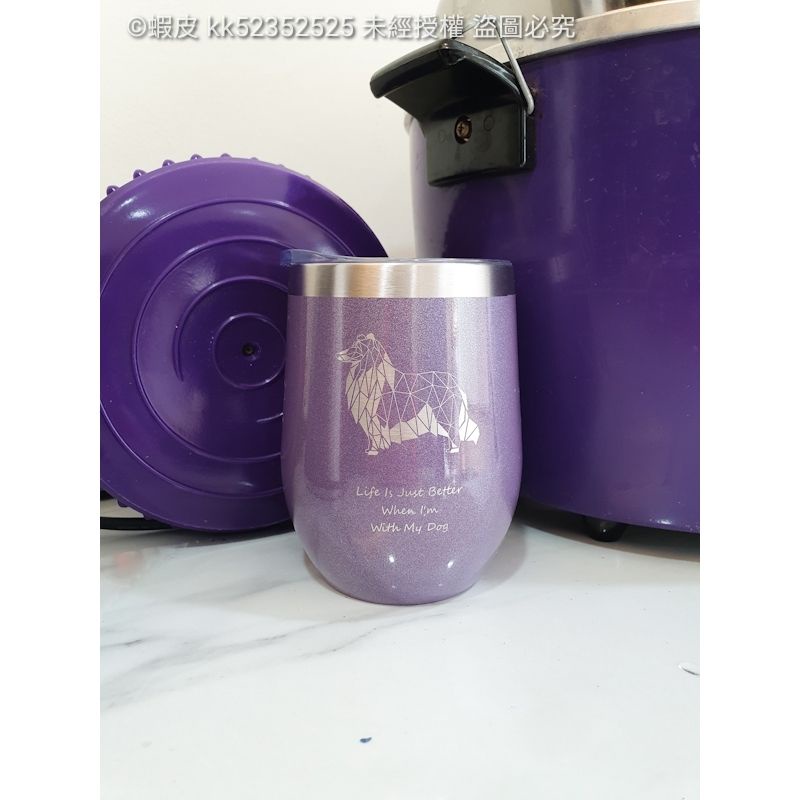 現貨24h出 絕版CHICDOG喜樂蒂牧羊犬不鏽鋼保溫杯350ml 靈犬萊西 長毛狗 隨行杯保冷杯咖啡杯防漏杯蓋口飲杯